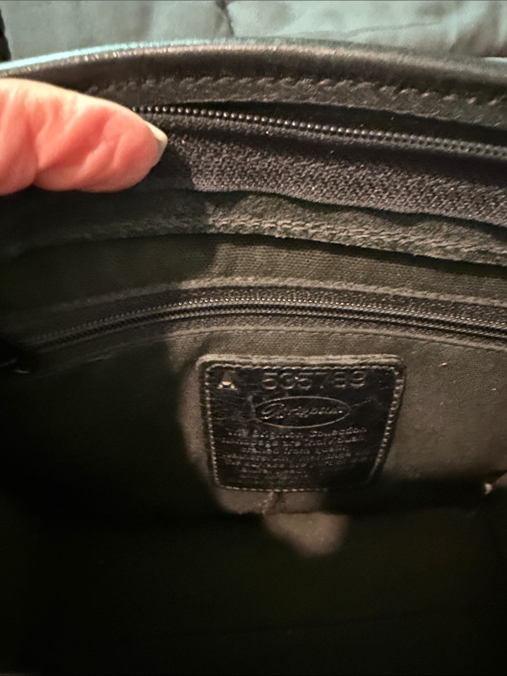 Brighton “Chantilly” Black Leather Top-Handle Satchel - Picture 7 of 15